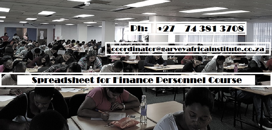 Spreadsheet for Finance Personnel Course south africa